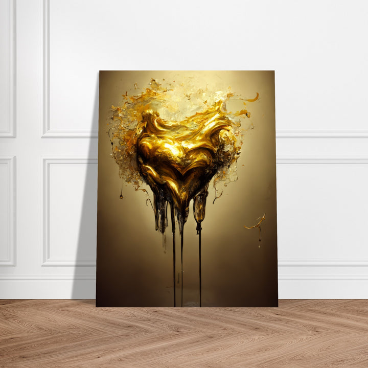 Classic Matte Paper Poster - Heart of Gold Melted