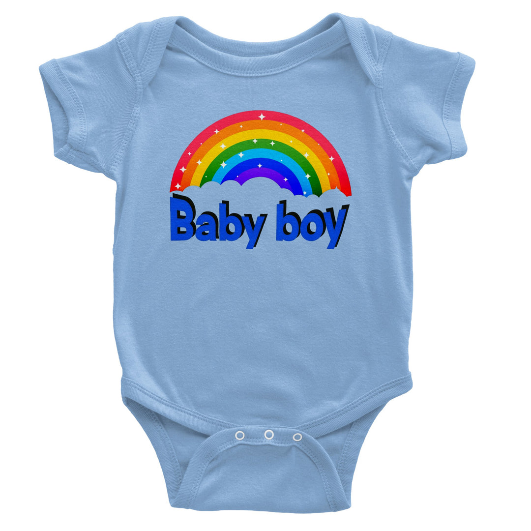 Classic Baby Short Sleeve Bodysuit - Baby Boy Rainbow III