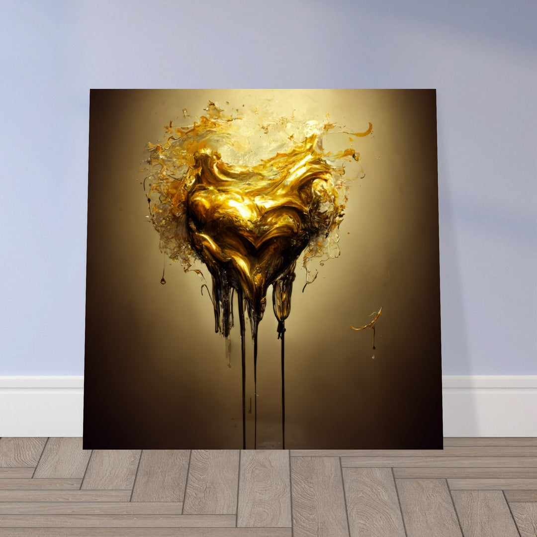 Premium Matte Paper Poster - Heart of Gold Melted