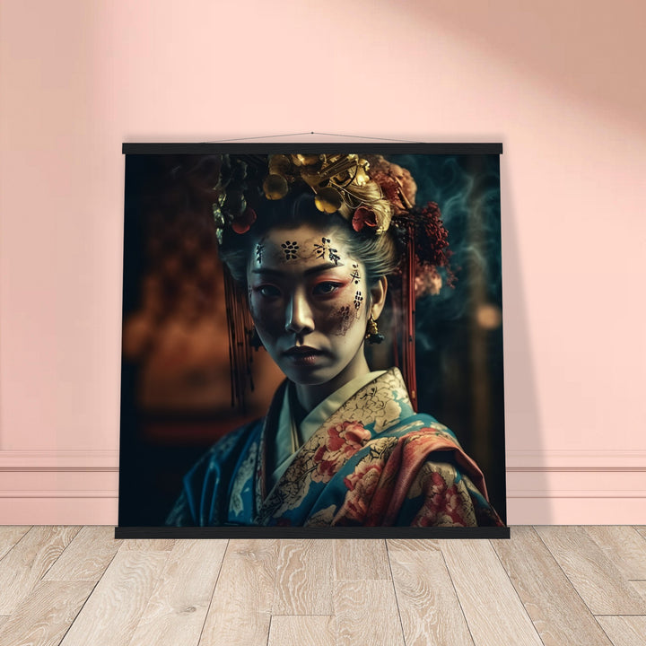 Premium Matte Paper Poster with Hanger - Gaze of the Golden Geisha