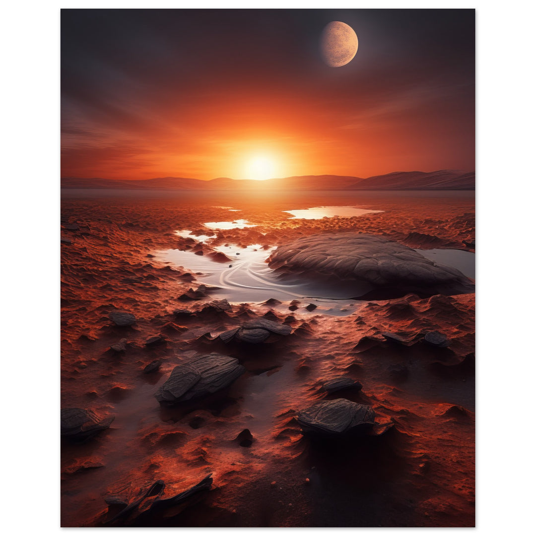 Classic Matte Paper Poster - Sunset on Mars II