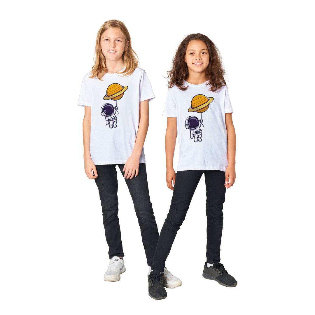 Organic Kids Crewneck T-shirt  Unisex - Galactic Voyager