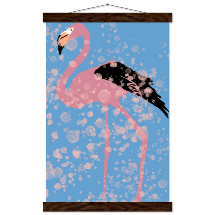 Premium Matte Paper Poster with Hanger - Pink Flamingo