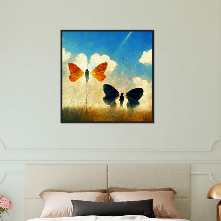Museum-Quality Matte Paper Wooden Framed Poster - Dreaming Butterflies
