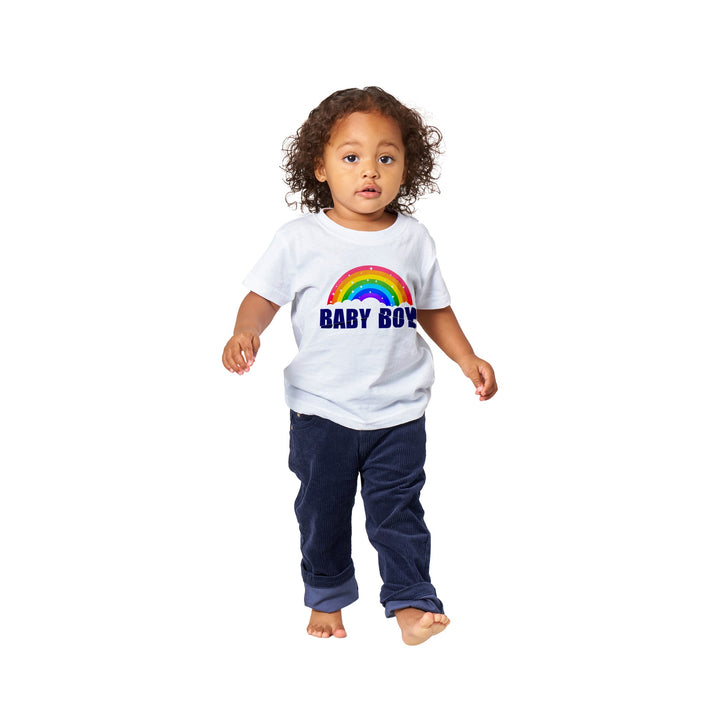 Classic Baby Crewneck T-shirt - Baby Boy Rainbow