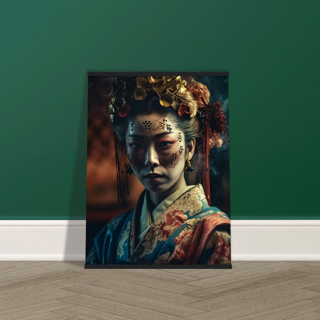 Classic Semi-Glossy Paper Poster with Hanger - Gaze of the Golden Geisha